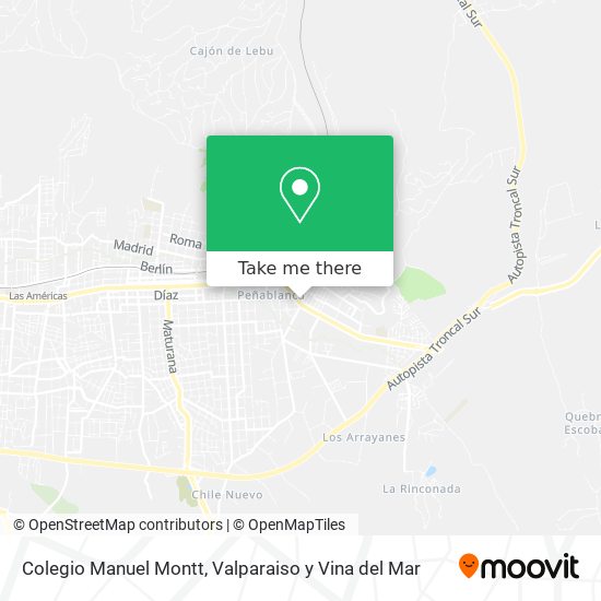 Mapa de Colegio Manuel Montt