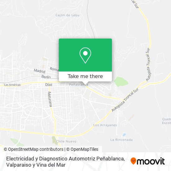 Electricidad y Diagnostico Automotriz Peñablanca map