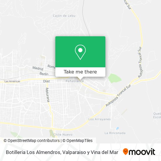 Mapa de Botilleria Los Almendros
