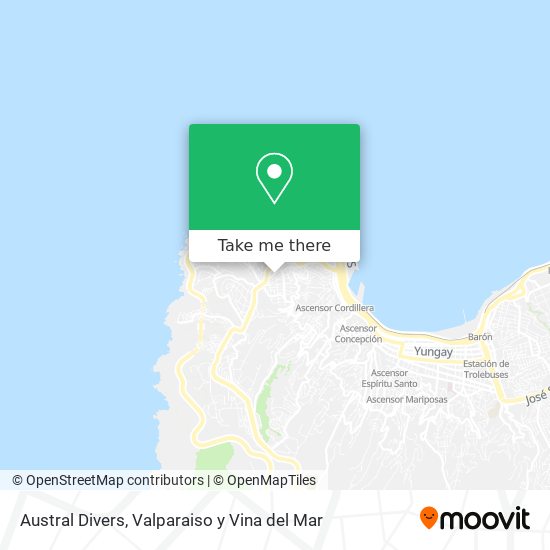 Mapa de Austral Divers