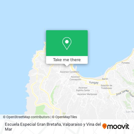 Mapa de Escuela Especial Gran Bretaña