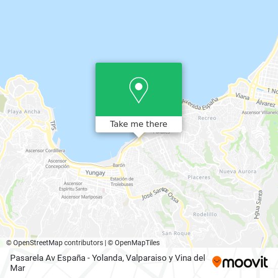 Mapa de Pasarela Av España - Yolanda