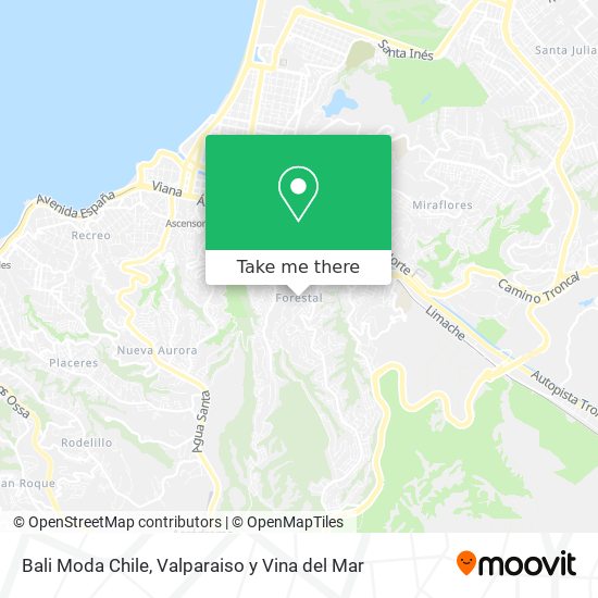 Bali Moda Chile map