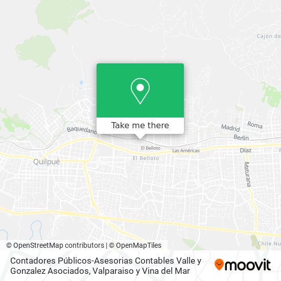 Mapa de Contadores Públicos-Asesorias Contables Valle y Gonzalez Asociados