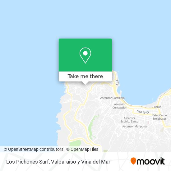Los Pichones Surf map