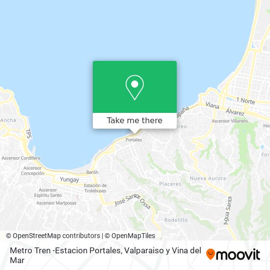 Metro Tren -Estacion Portales map