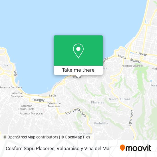 Mapa de Cesfam Sapu Placeres