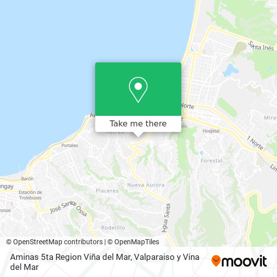 Aminas 5ta Region Viña del Mar map