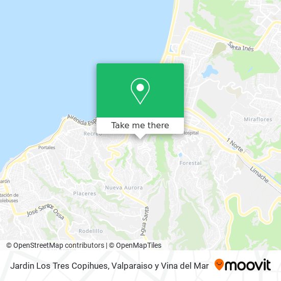 Jardin Los Tres Copihues map