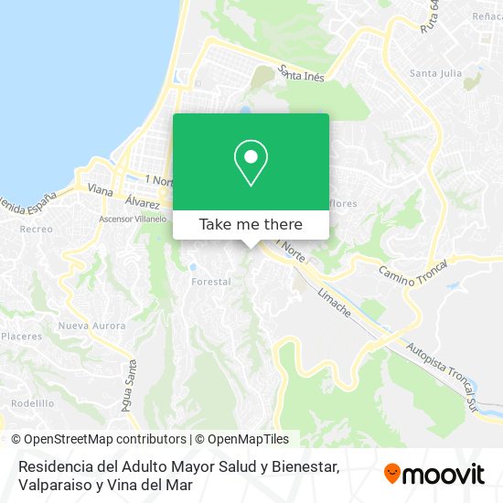 Mapa de Residencia del Adulto Mayor Salud y Bienestar