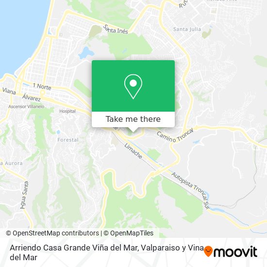 Mapa de Arriendo Casa Grande Viña del Mar