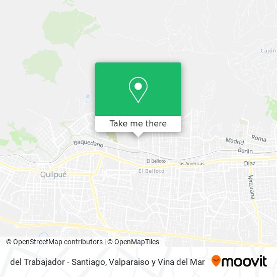 Mapa de del Trabajador - Santiago