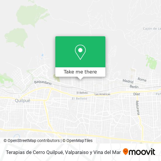 Terapias de Cerro Quilpué map