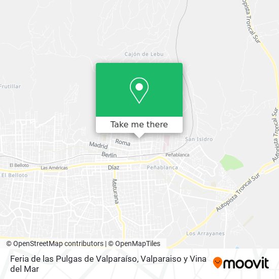 Mapa de Feria de las Pulgas de Valparaíso