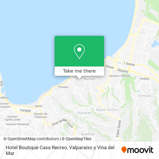 Hotel Boutique Casa Recreo map