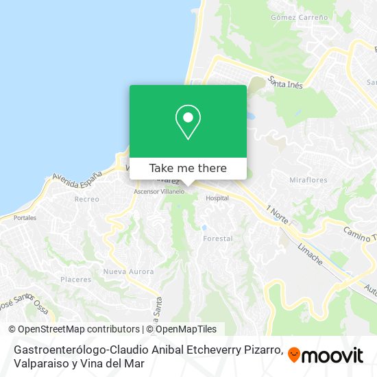 Mapa de Gastroenterólogo-Claudio Anibal Etcheverry Pizarro