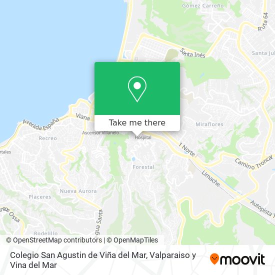 Colegio San Agustin de Viña del Mar map