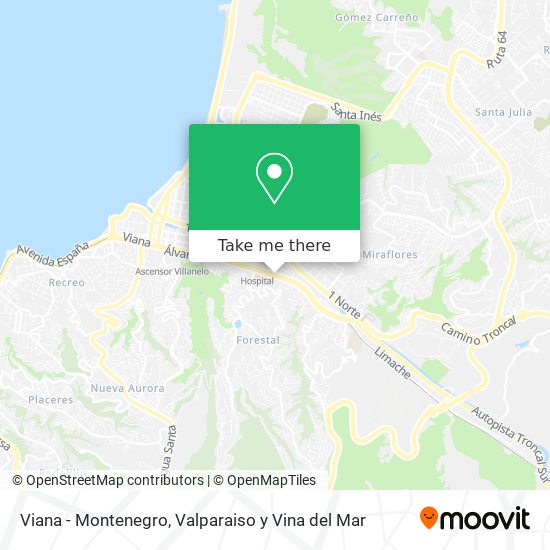 Viana - Montenegro map