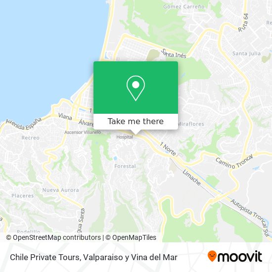 Chile Private Tours map
