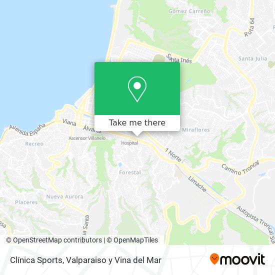 Clínica Sports map