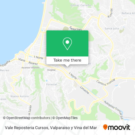 Mapa de Vale Reposteria Cursos