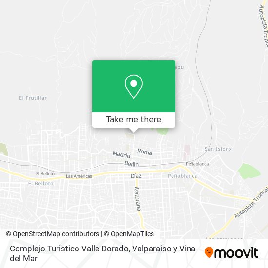 Complejo Turistico Valle Dorado map