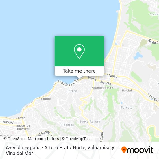 Avenida Espana - Arturo Prat / Norte map