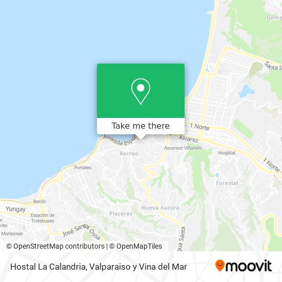 Hostal La Calandria map