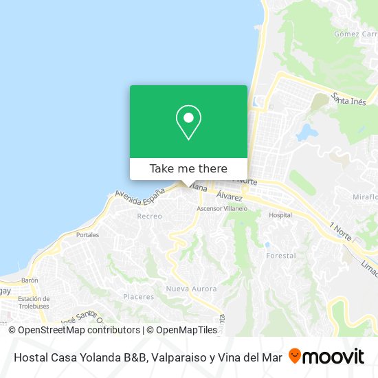 Mapa de Hostal Casa Yolanda B&B