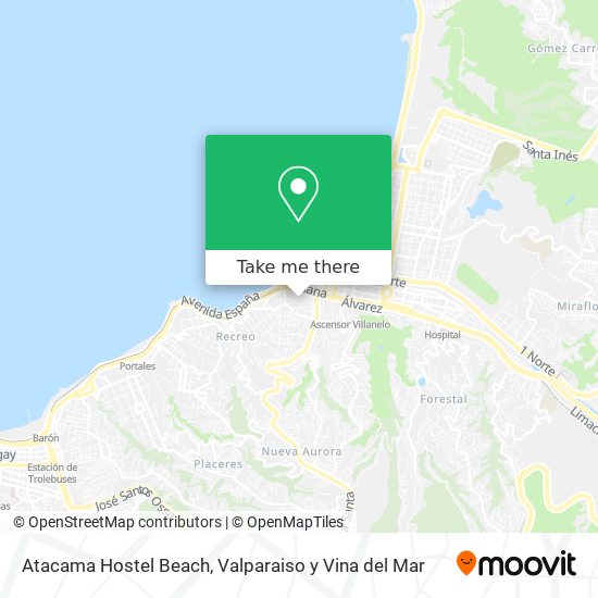 Atacama Hostel Beach map