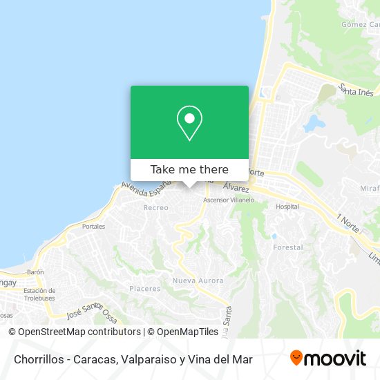 Chorrillos - Caracas map