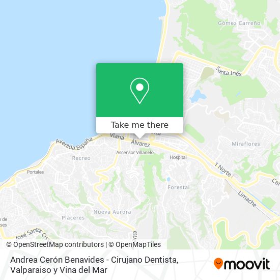 Andrea Cerón Benavides - Cirujano Dentista map