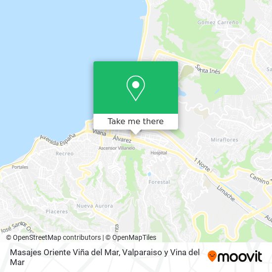 Masajes Oriente Viña del Mar map