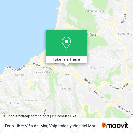 Feria Libre Viña del Mar map