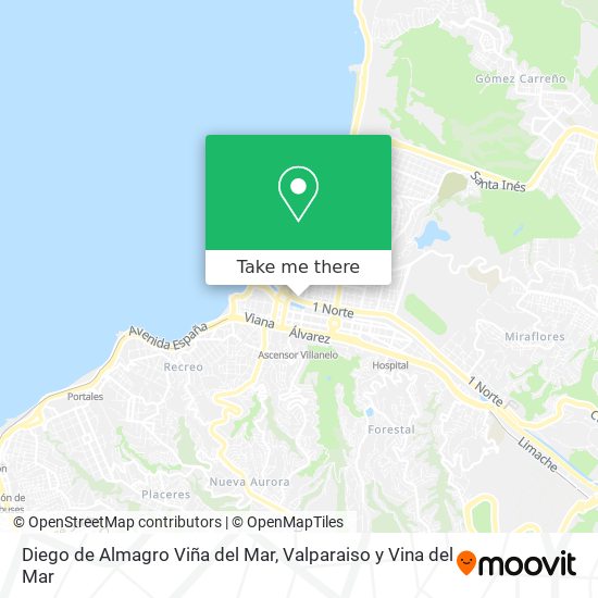 Diego de Almagro Viña del Mar map