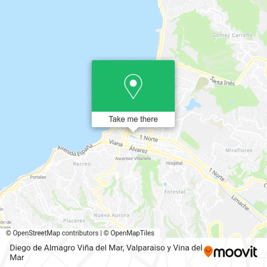 Diego de Almagro Viña del Mar map