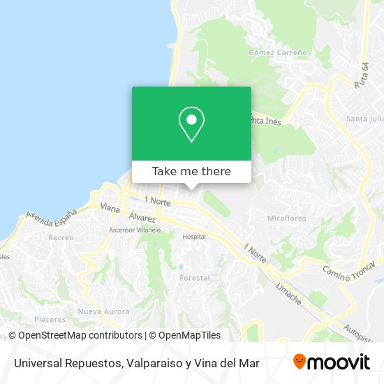 Universal Repuestos map