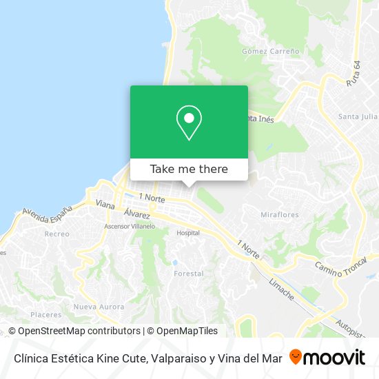 Clínica Estética Kine Cute map