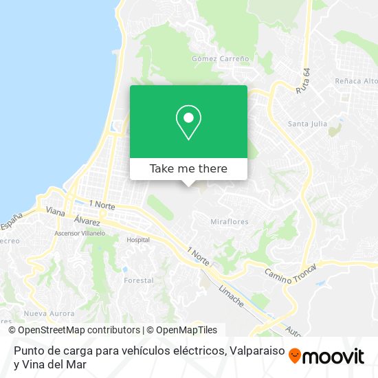 Punto de carga para vehículos eléctricos map