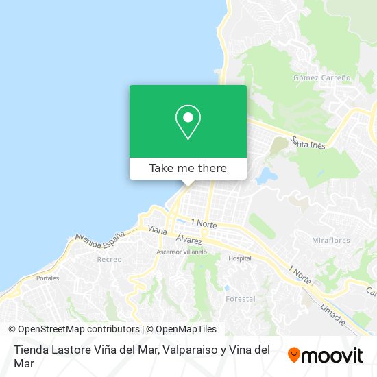 Mapa de Tienda Lastore Viña del Mar