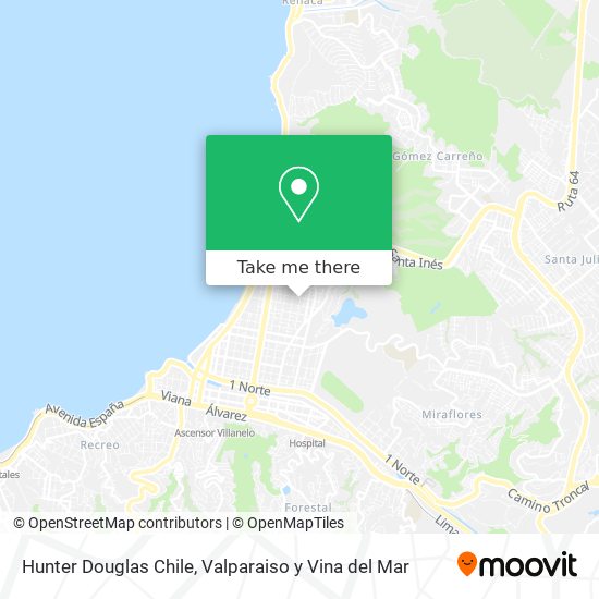 Mapa de Hunter Douglas Chile