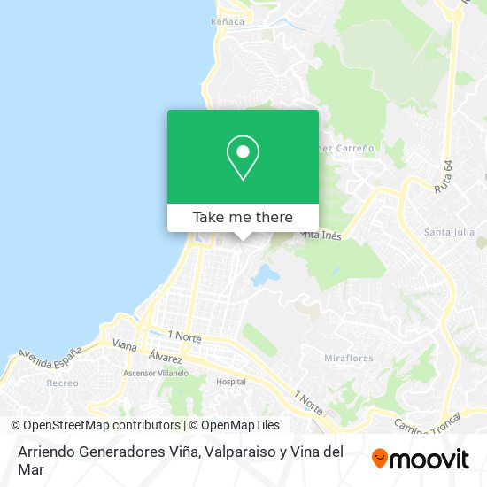 Arriendo Generadores Viña map