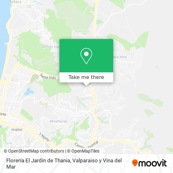 Florería El Jardín de Thania map