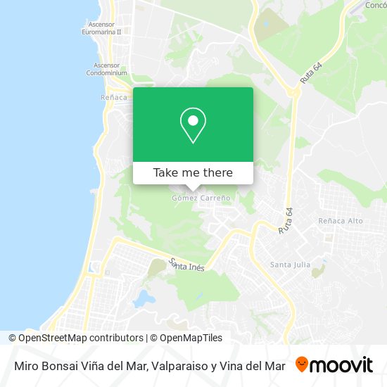 Mapa de Miro Bonsai Viña del Mar