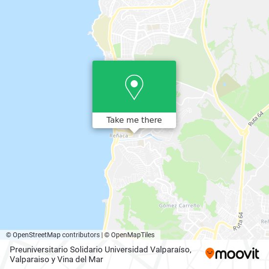Mapa de Preuniversitario Solidario Universidad Valparaíso