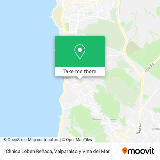 Mapa de Clínica Leben Reñaca