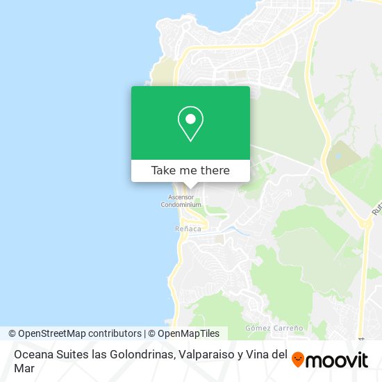 Mapa de Oceana Suites las Golondrinas