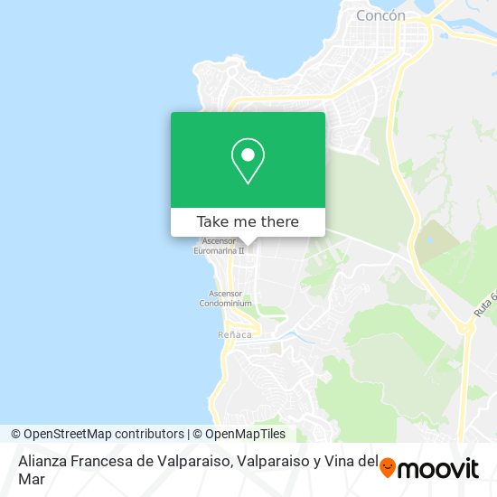 Mapa de Alianza Francesa de Valparaiso