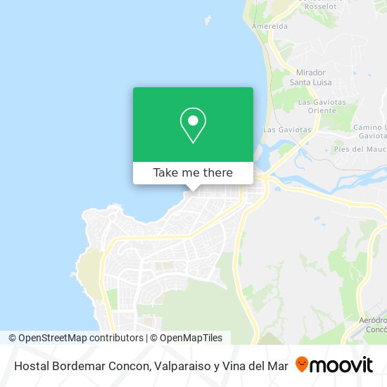 Hostal Bordemar Concon map