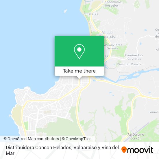 Distribuidora Concón Helados map